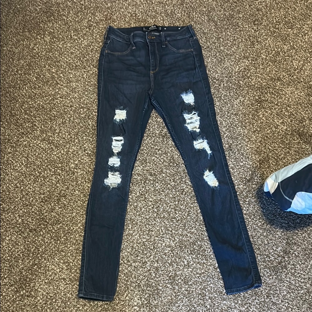 Hollister Distressed Dark Blue Women's Jeans